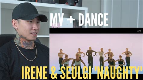 beginner dancer reacts  irene seulgi naughty mv dance perfect duo youtube