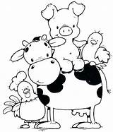 Farm Animals Coloring Pages Printable Colouring Baby Print Getcolorings sketch template