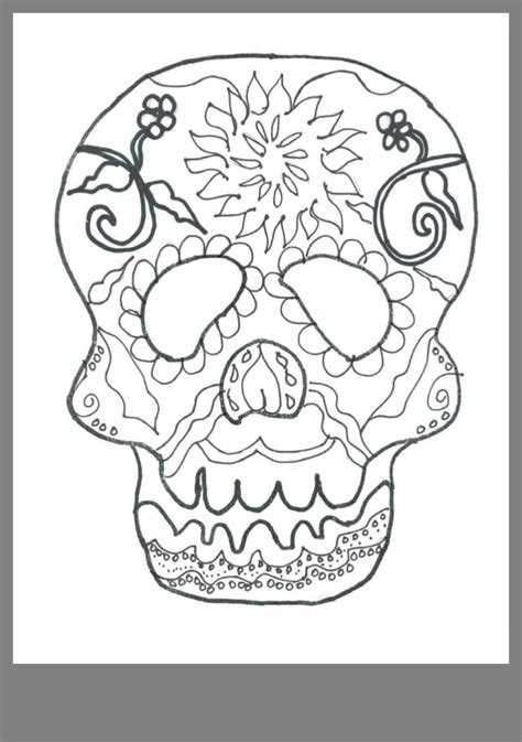 day   dead skull coloring pages coloring pages  halloween
