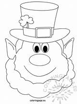 Coloring Leprechaun Printable Pages Patrick St Template Shamrock Hat Saint Crafts San Outline Activities Sheets Patricks Stencil Craft Colouring Embroidery sketch template