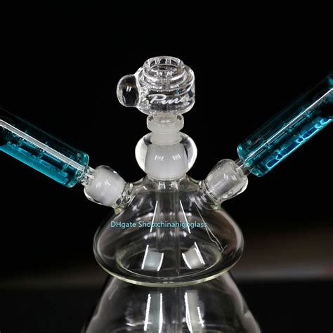 2020 Freezable Coil System Glass Bong Two People Used Glass Water