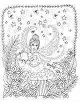 Coloring Zendoodle Fairies Magical Macmillan Muller Deborah Books Powells Indiebound Noble Barnes Million Amazon sketch template