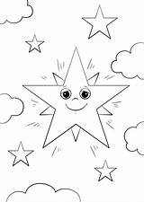 Estrela Animados Estrellas Fugaz Desenhos Fugaces Colorironline Categorias sketch template