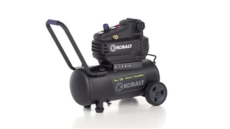 kobalt  gallon portable  electric horizontal air compressor youtube