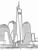 Skyscraper Freedom sketch template