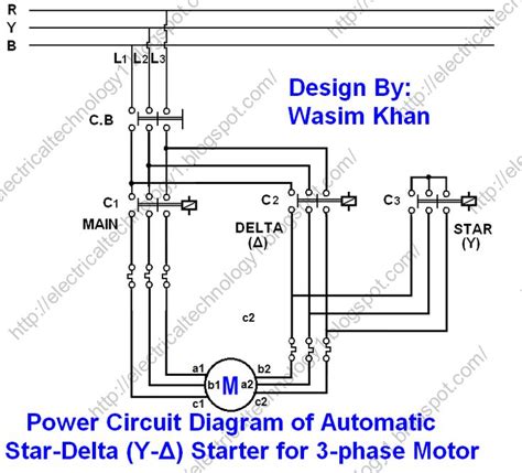star delta starter   starter power control  wiring connection electrical circuit