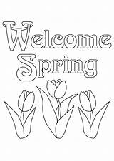 Coloring Spring Pages Welcome Printable Kids Back Color Print Getcolorings sketch template