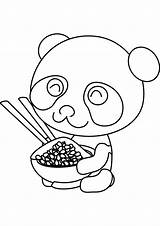 Panda Coloring Pages Baby Cute Kids sketch template