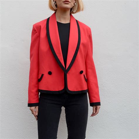 vintage red yessica jacket excellent condition etsy uk