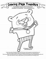 Coloring Olympic Pages Bear Hungry Shark Tuesday Medal Evolution Color Dulemba Olympics Gold Getdrawings Getcolorings Prowess Celebrating Fantastic Been Popular sketch template