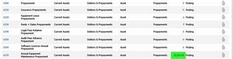 general ledger prepayments postings  spreading accountsiq