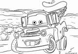 Coloring Cars Mater Disney Tow Pages Printable Print Book Color sketch template