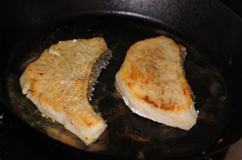 Lemon Caper Chilean Sea Bass Steaks With Broccolini Remcooks