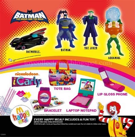 toy collector  zealand mcdonalds batman  icarly happy meal toys