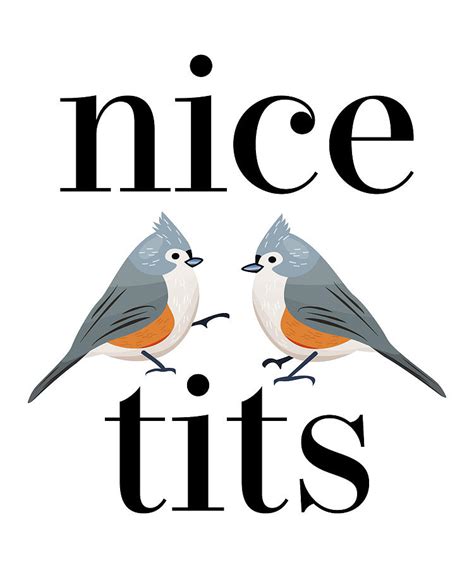 nice tits tufted titmouse t funny bird watching digital art by p a