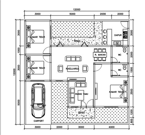 denah rumah  simple  maksudnya rumah  luas bangunannya