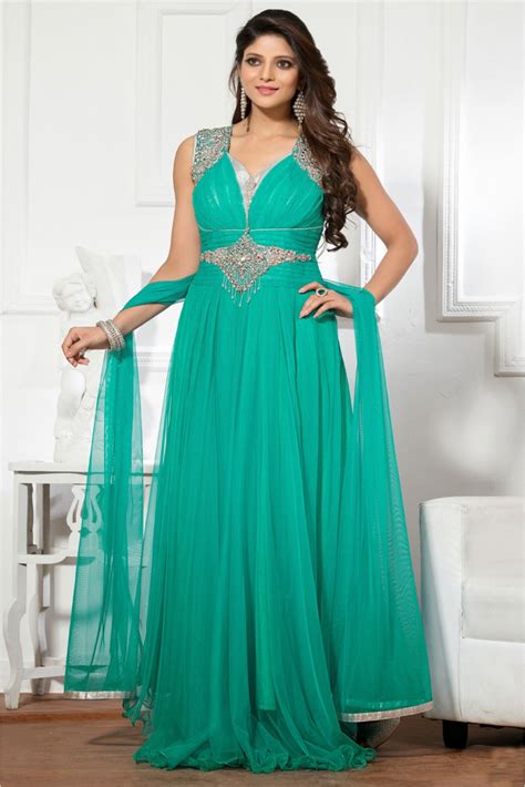 net  shimmer semi stitched party wear gown  sky blue colour party gowns party wear gown