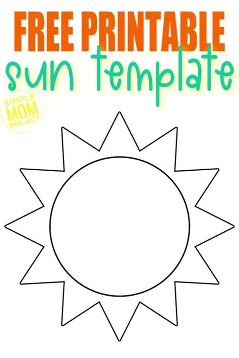 printable sun template sun template sun crafts flower