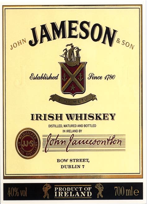 printable jameson whiskey label template printable templates