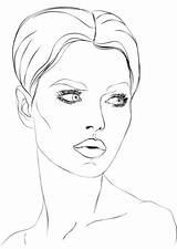 Coloring Face Pages Faces Drawing Girls Makeup Woman Paper Printable Sheets Women Template Girl Color Sketch Charts Fashion Womans sketch template