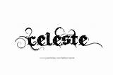 Celeste Name Tattoo Designs Tattoos Choose Board sketch template