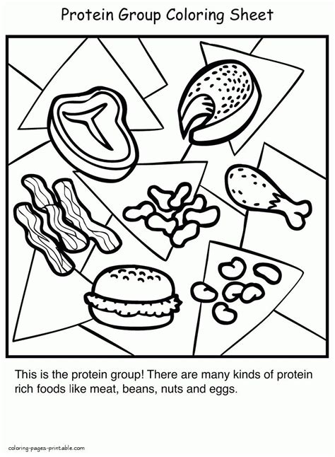 protein food group coloring pages marinfvrios