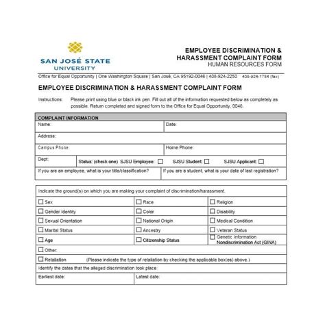 49 employee complaint form and letter templates template archive