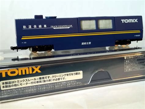 tomix   track cleaning car blue catawiki