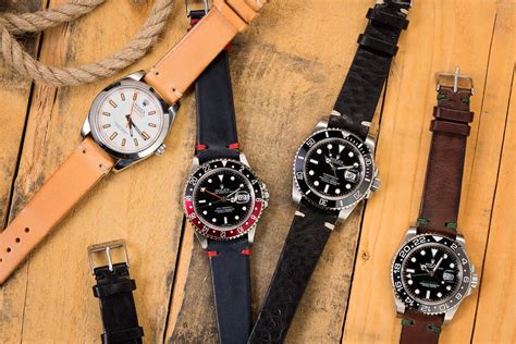leather straps  perfect   rolex bobs watches