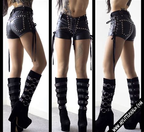 image of 21 faux leather lace up hot pants leather fashion fashion