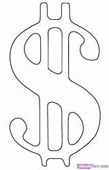 Dollar Sign Tattoo Draw Symbols Bill Step Money Signs Tattoos Pop Drawing Stencils Sketch Printable Flash Dragoart sketch template