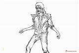 Thriller Coloring Pages Jackson Michael Divyajanani sketch template