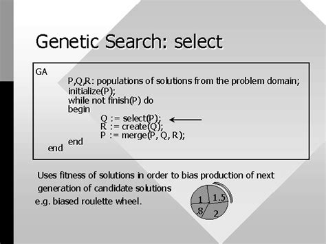 genetic search select