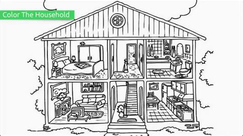 printable house colouring  picture tutoreorg master  documents