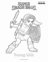 Smash Coloring Link Super Young Brothers Bros Pages sketch template