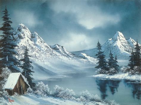 A Rare Exhibit Of Kitsch Landscapes By Tv Artist Bob Ross