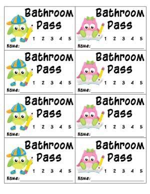 printable bathroom passes hall pass printables bathroom pass