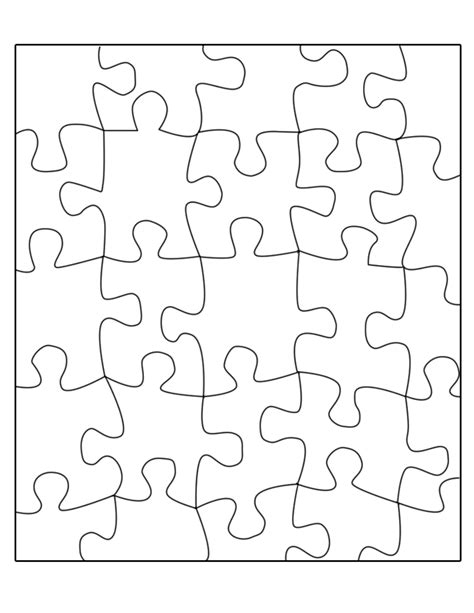 jigsaw puzzle templates printable    sizes clip