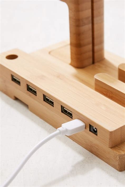 wooden multi device charging dock urban outfitters