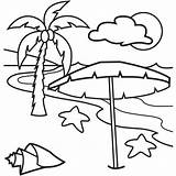 Coloring Beach Pages Kids Printable Popular sketch template