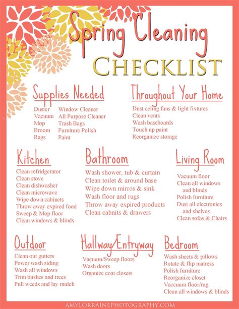 Free Printable Spring Cleaning Checklist Trusper