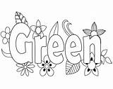 Green Coloring Pages Printable Kids Choose Board Tree sketch template