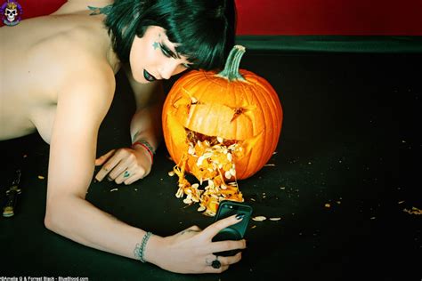 gothicsluts asphyxia noir halloween pumpkin carving alt porn erotica