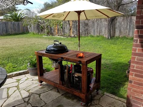 weber kettle grill table custom diy plans mount