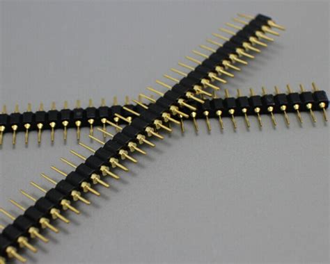 shipping pcs  pin connector header  needle  golden pin single row male mm