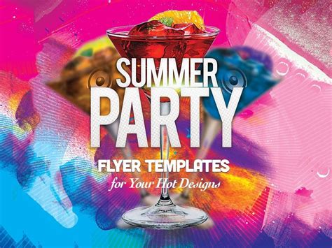 free tropical summer party flyer template free printable