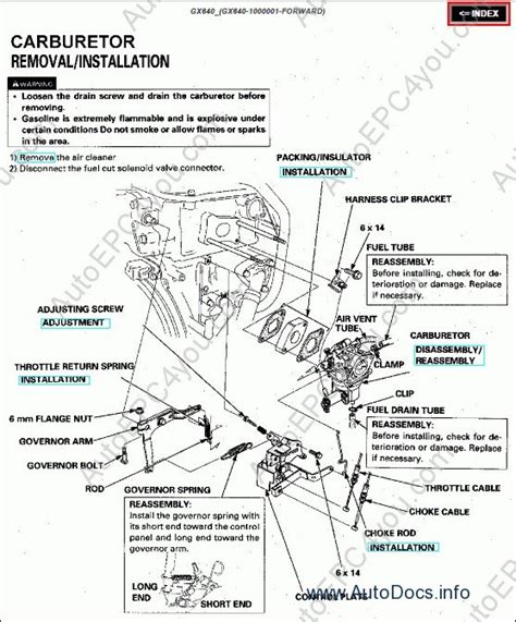 honda gx engine assembly  disassembly manual