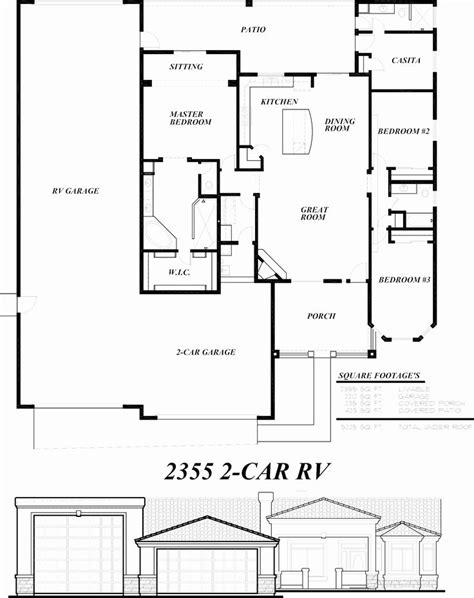 rv garage elegant 4 bedroom floor plans