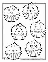 Cupcake Sheet Woojr Woo sketch template