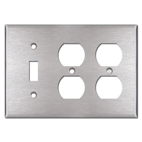 toggle  duplex outlet cover spec grade stainless steel